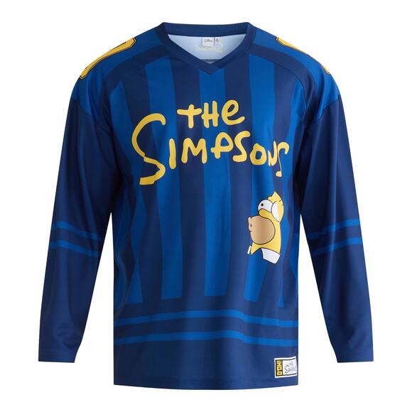 The Simpsons Hockey Jersey NWT Long Sleeve Men's Graphic - Picture 1 of 6